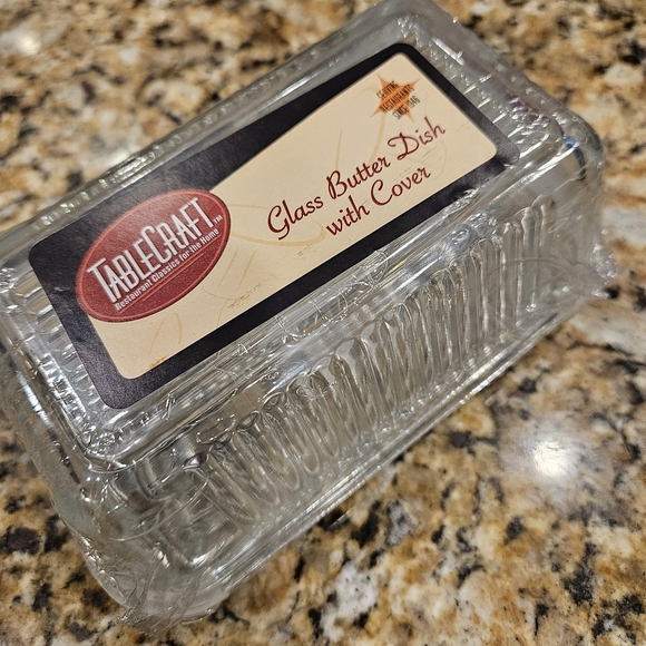 Glass Butter Dish with Cover BRAND NEW - Picture 6 of 7
